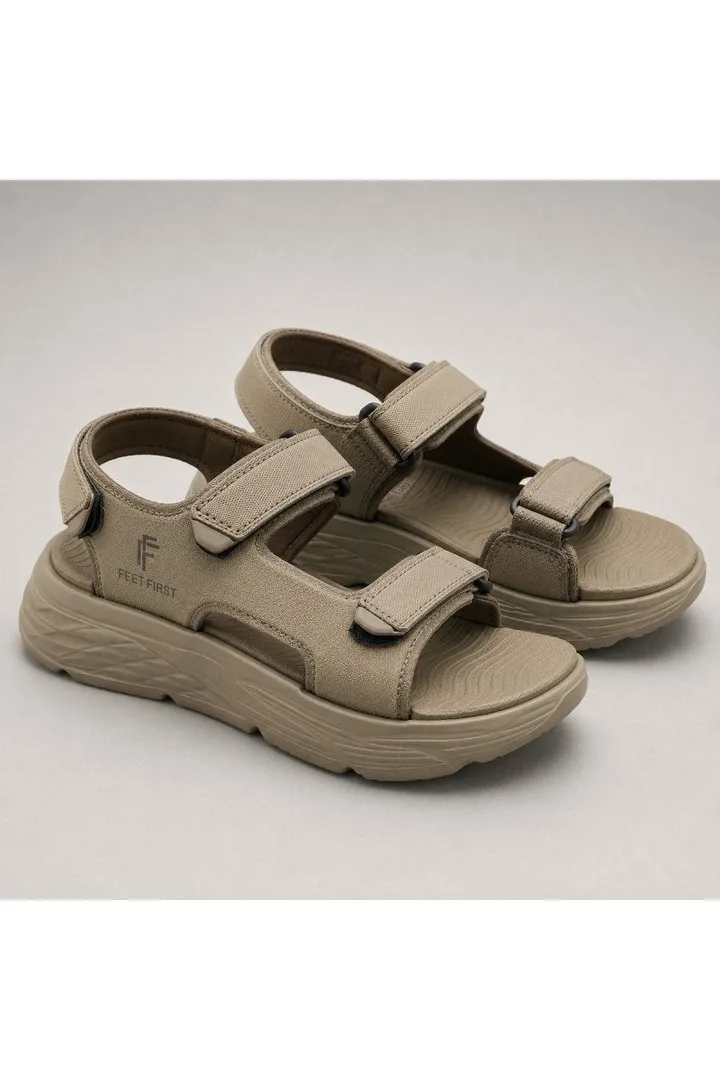 Feet First Men’s Sports Sandals with Adjustable Velcro Straps – Lightweight Comfort Outdoor Walking Sandals (86-765-06)