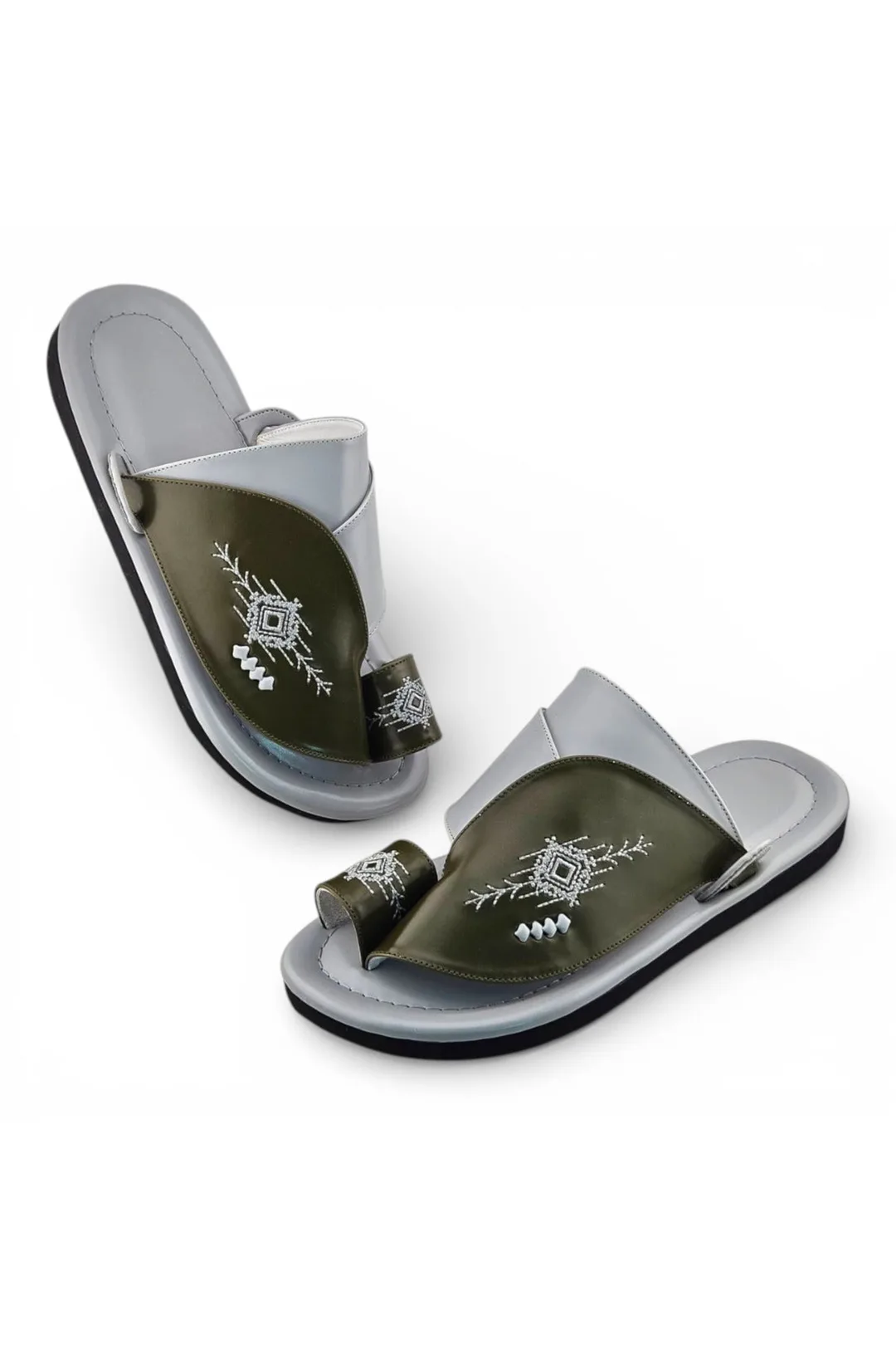 Olive Green / Light Grey
