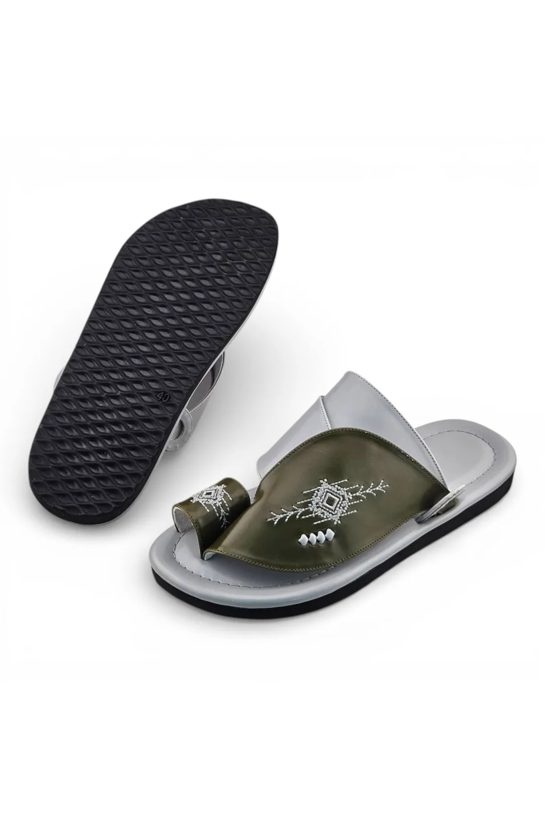 Olive Green / Light Grey