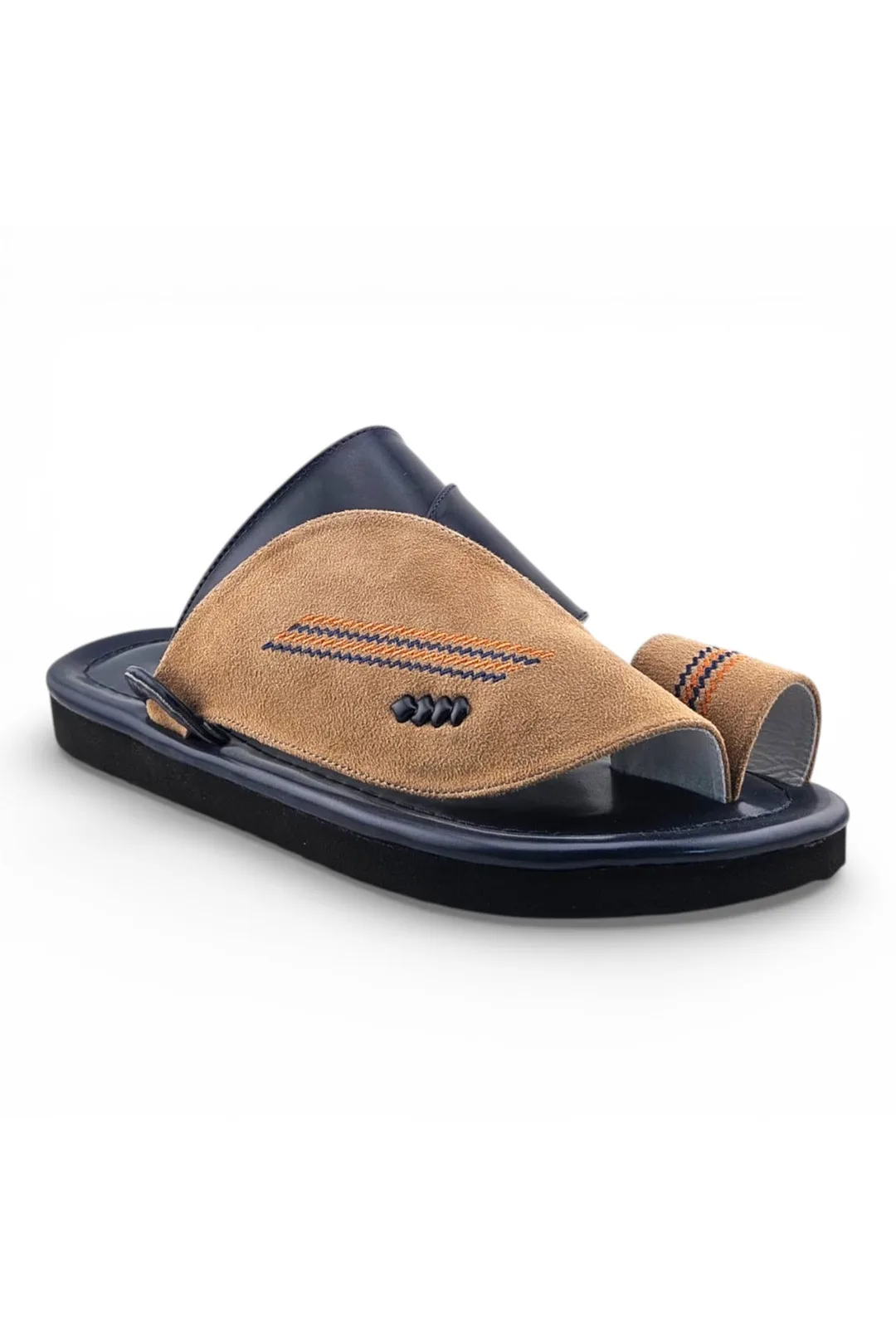 Light Beige / Navy Blue