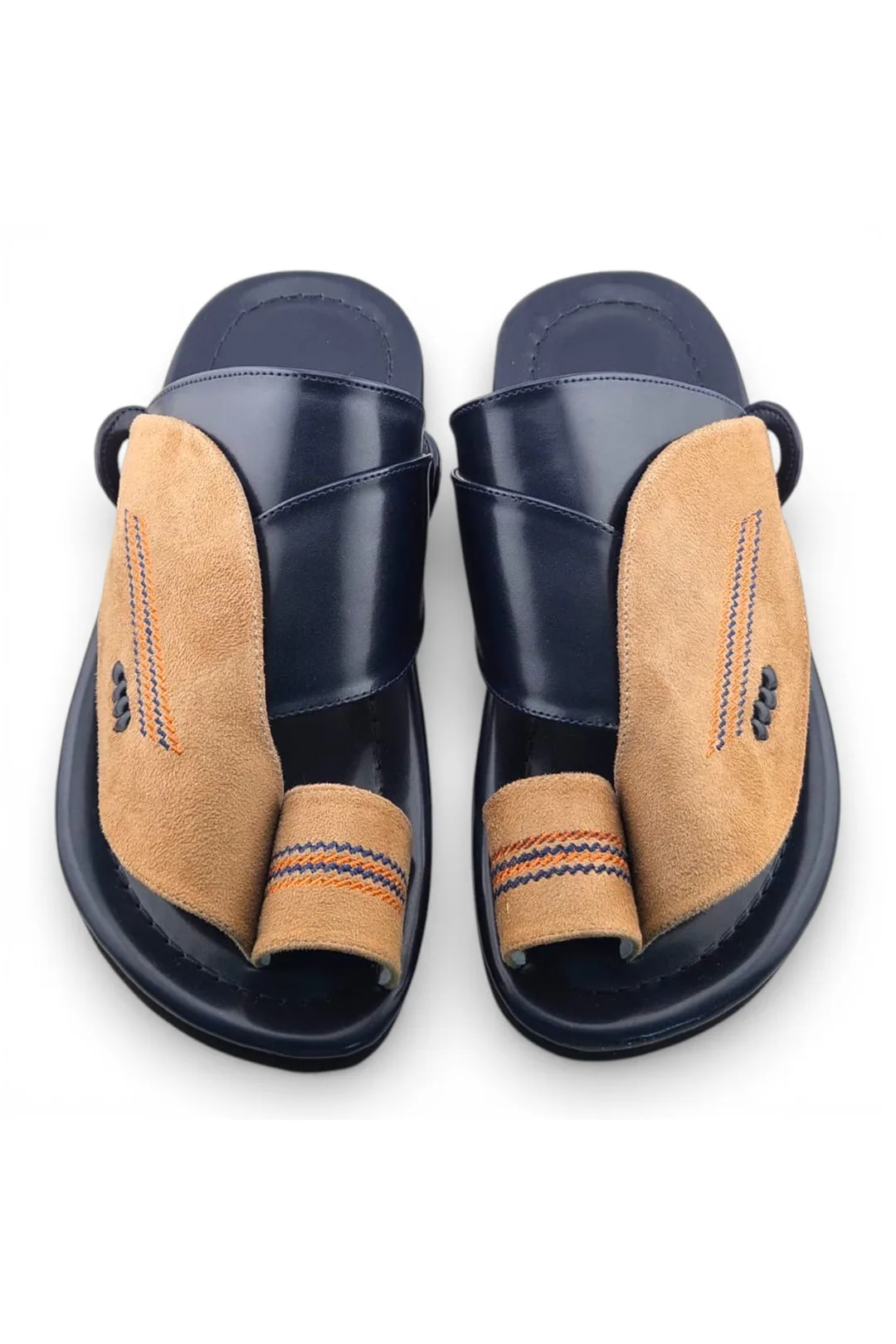Light Beige / Navy Blue