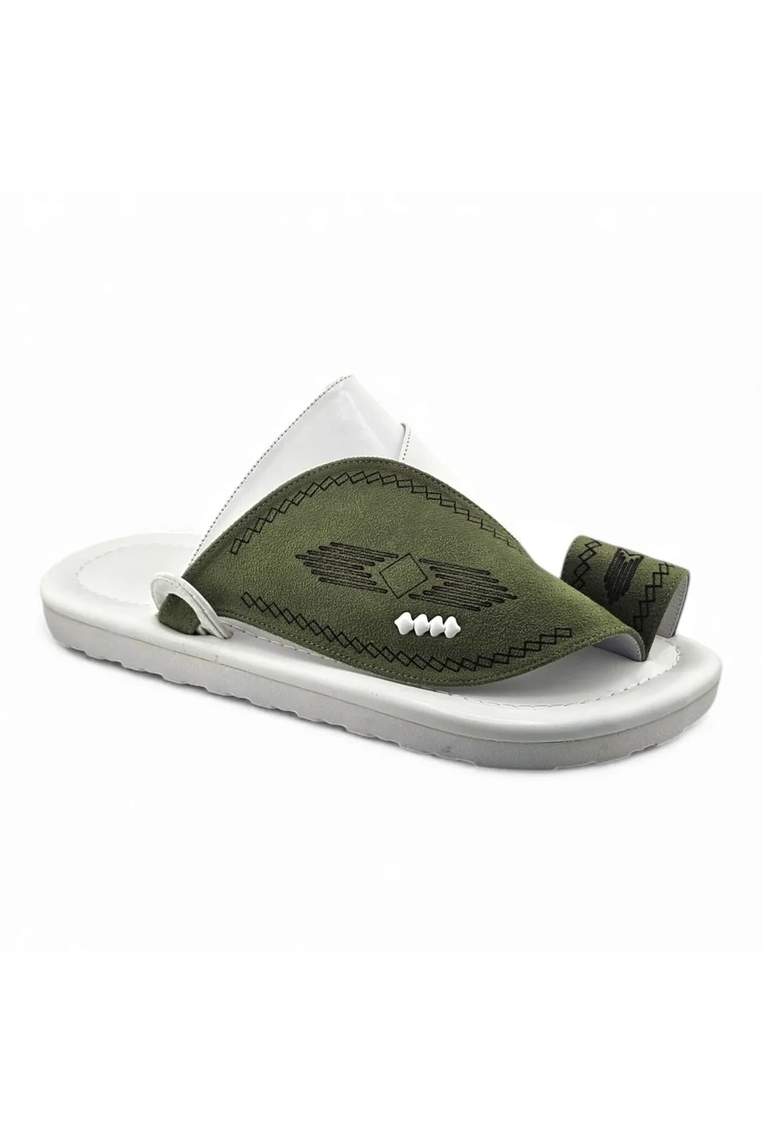 Light Olive Green / White