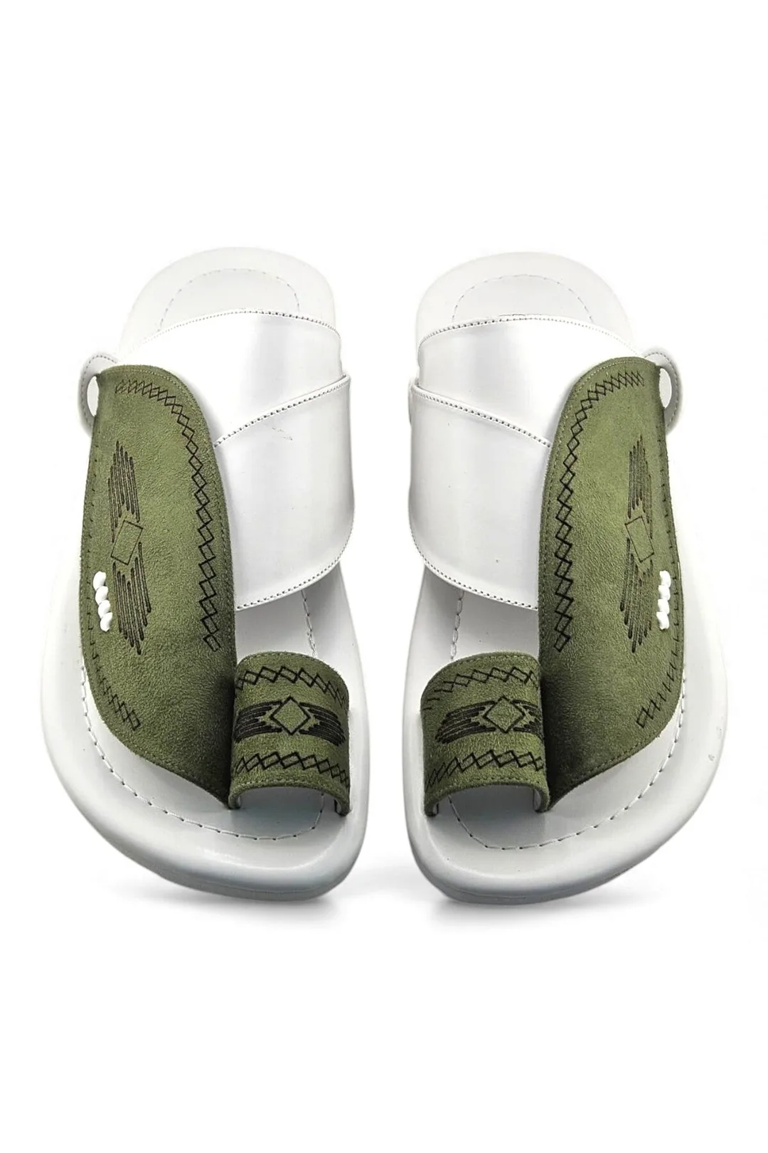 Light Olive Green / White