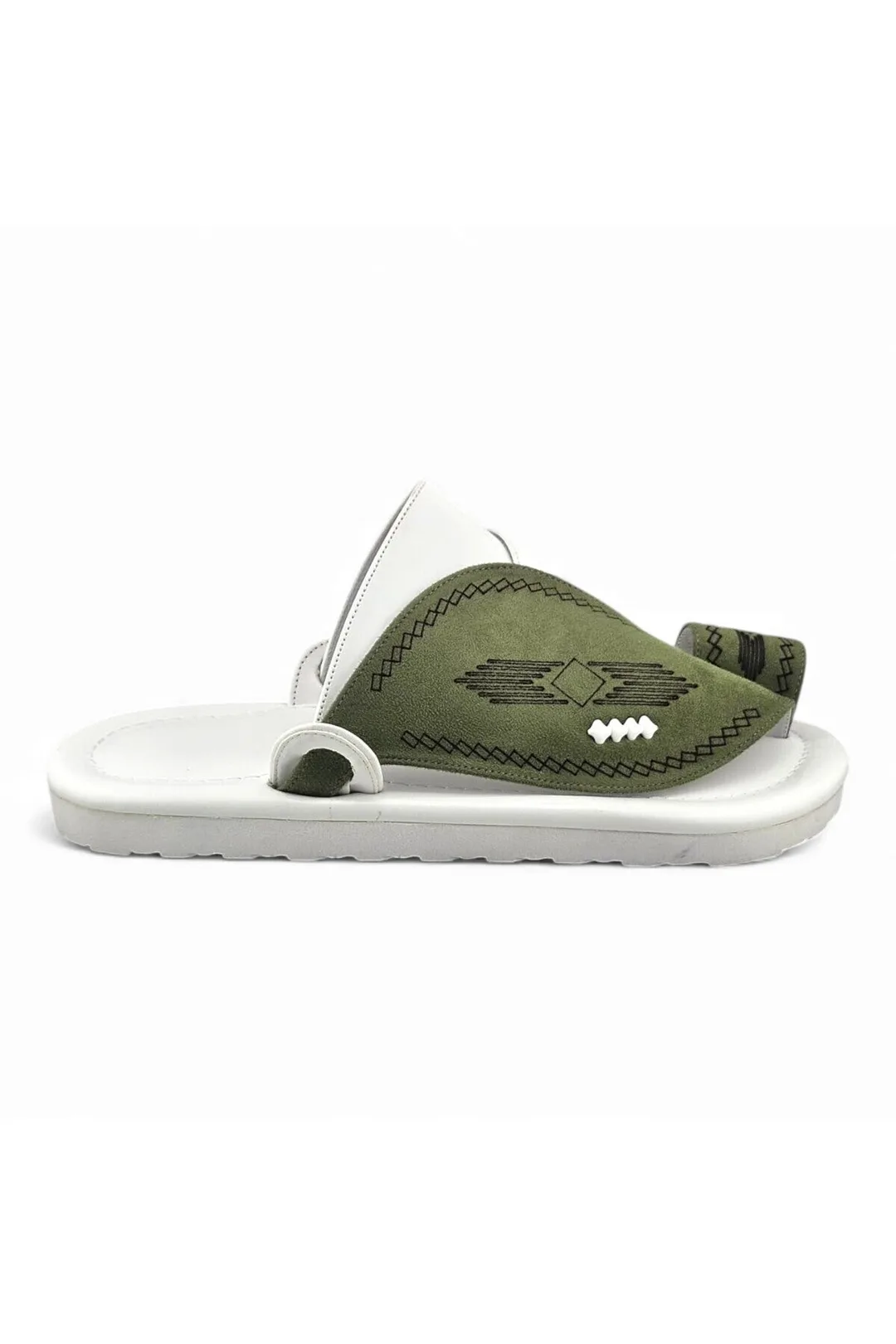 Light Olive Green / White