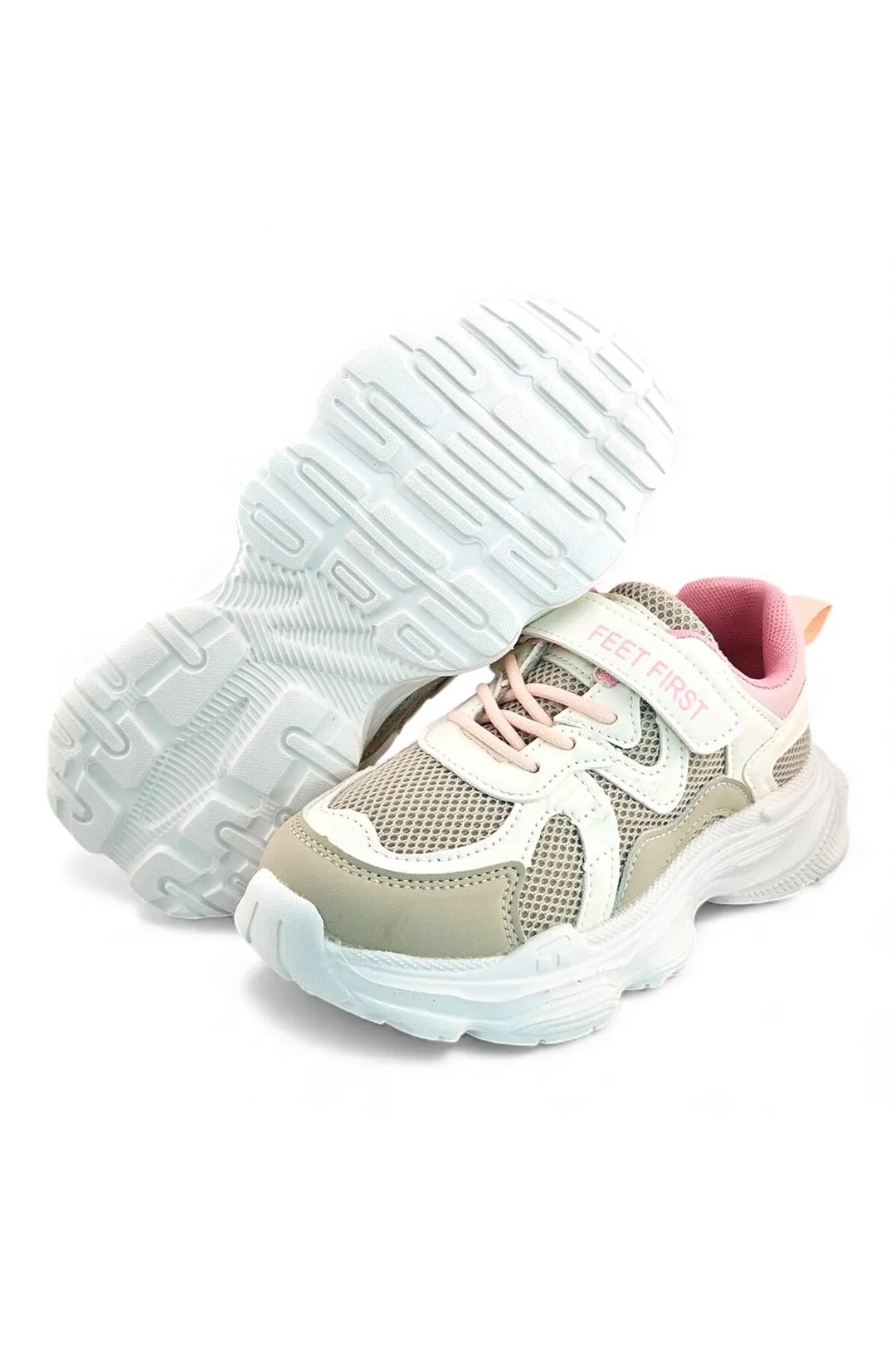 Light Khaki / Beige / Pink