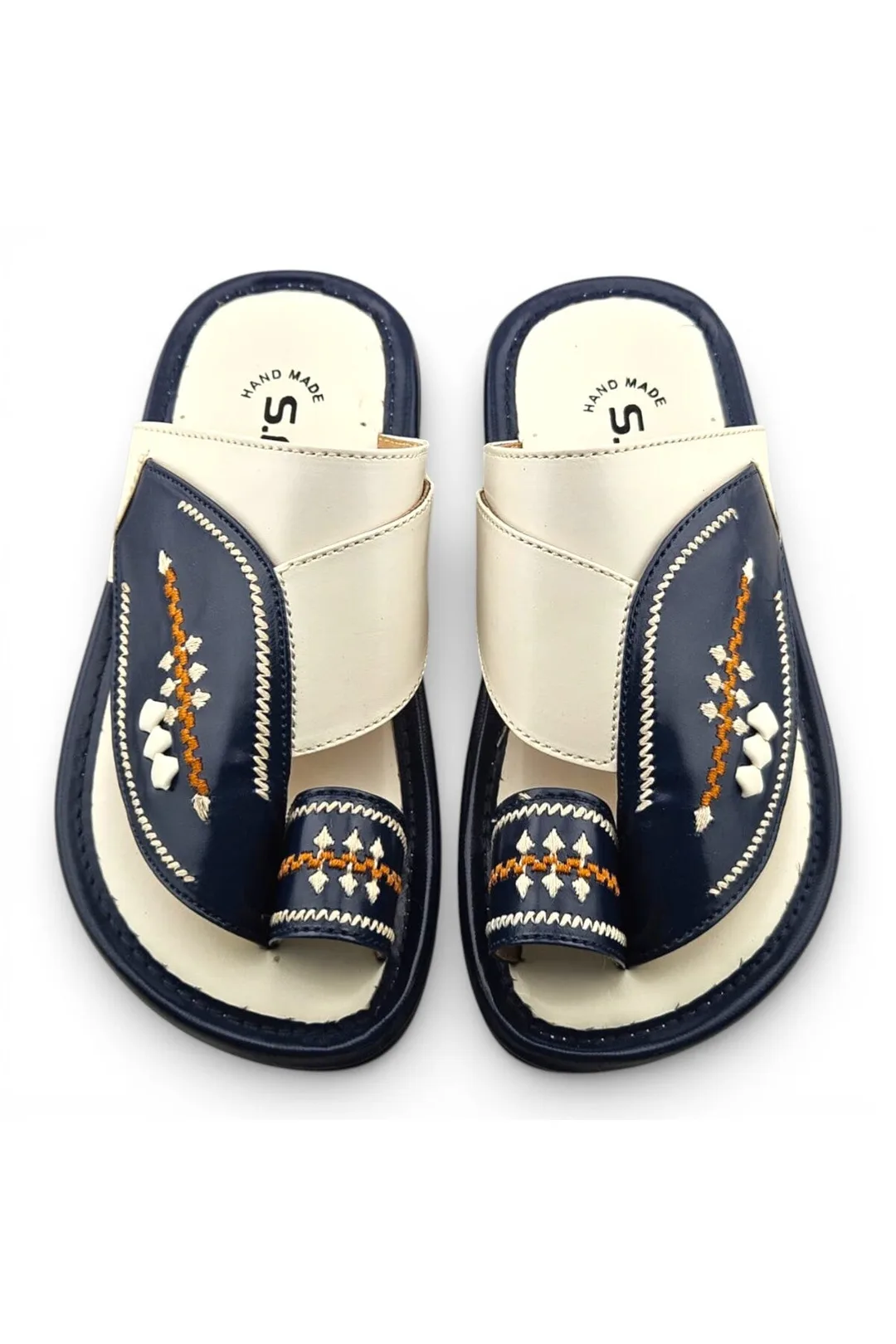 White / Navy Blue