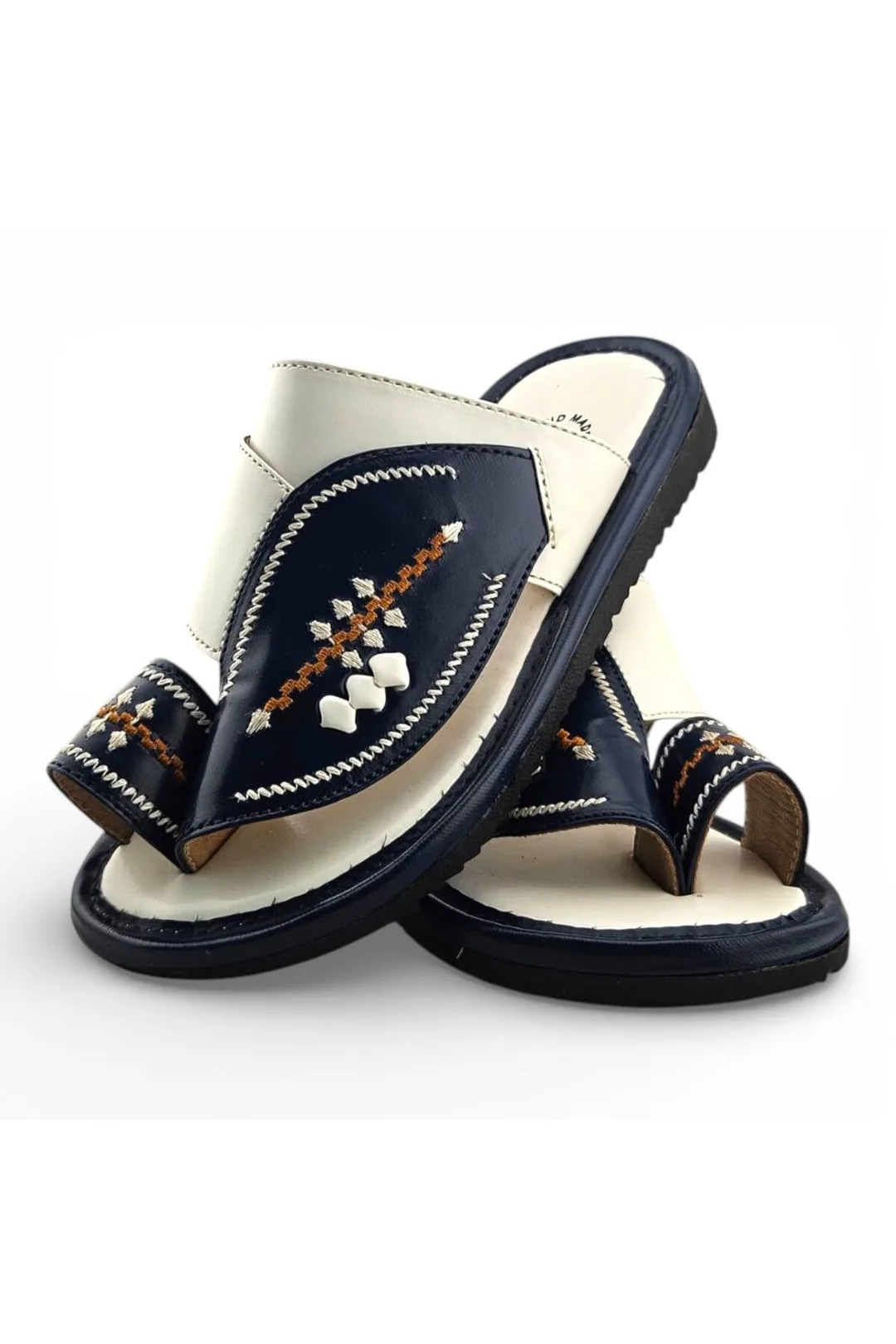 White / Navy Blue