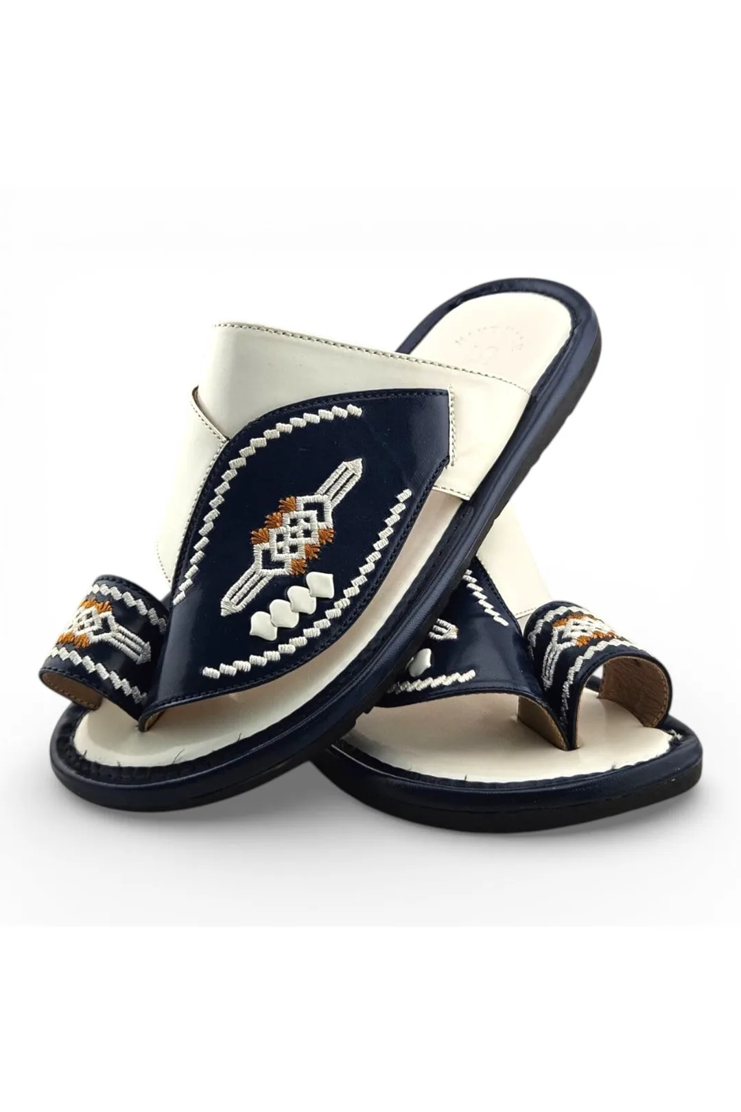 White / Navy Blue