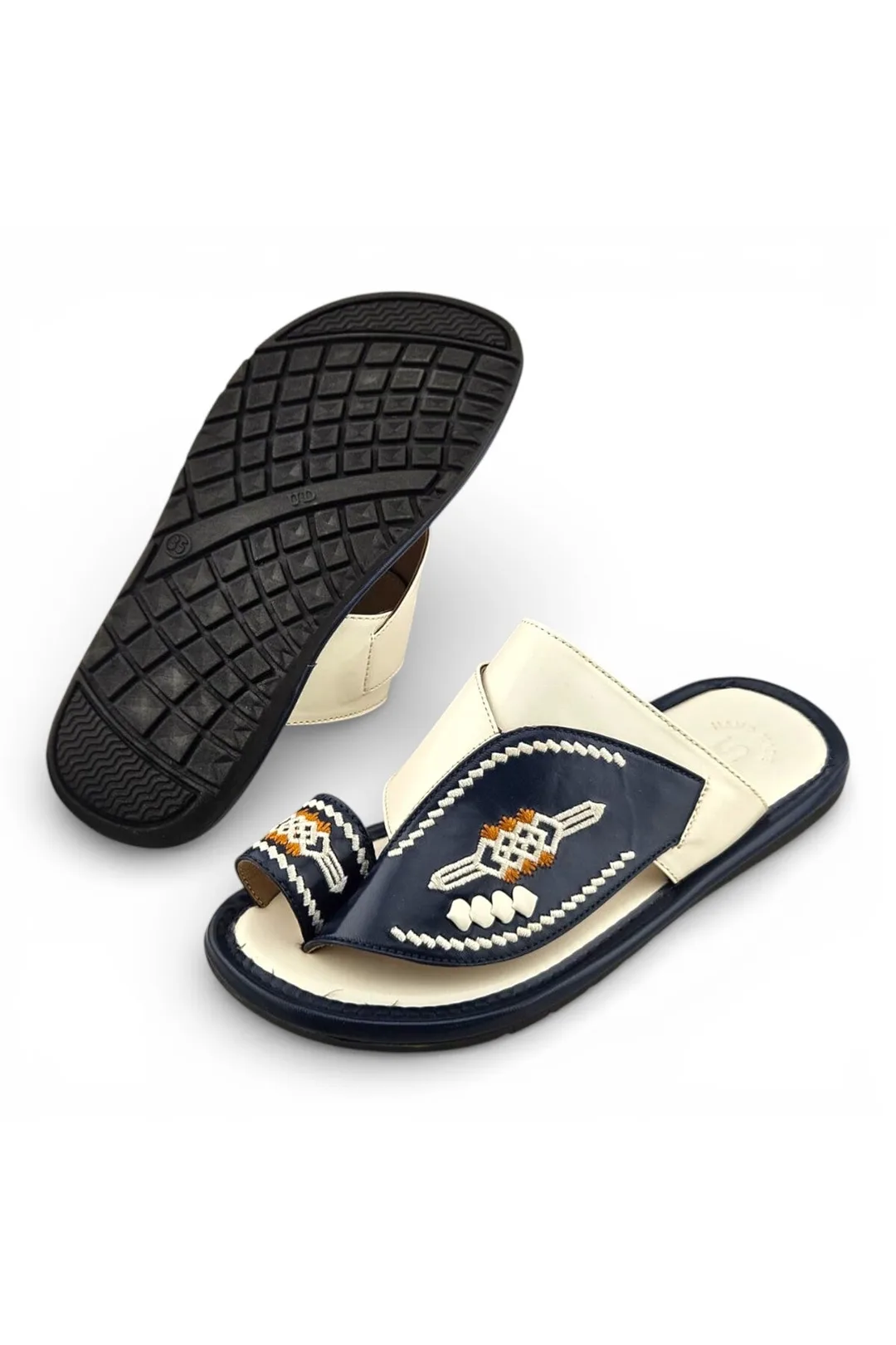 White / Navy Blue