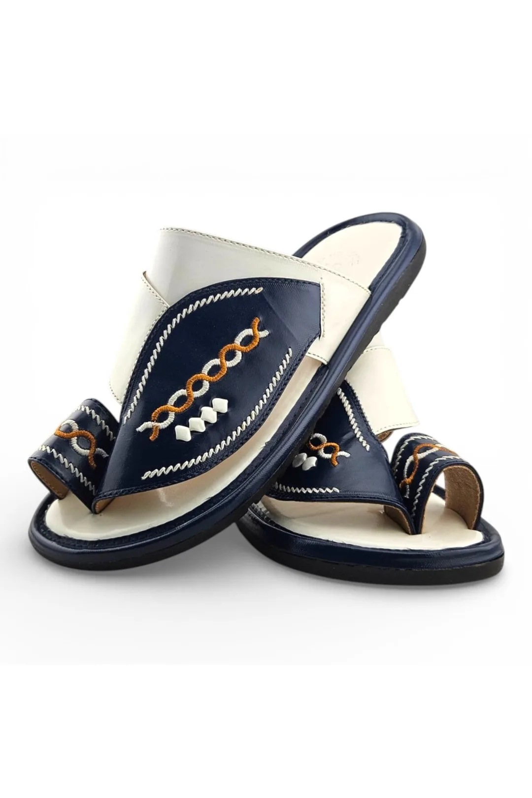 White / Navy Blue