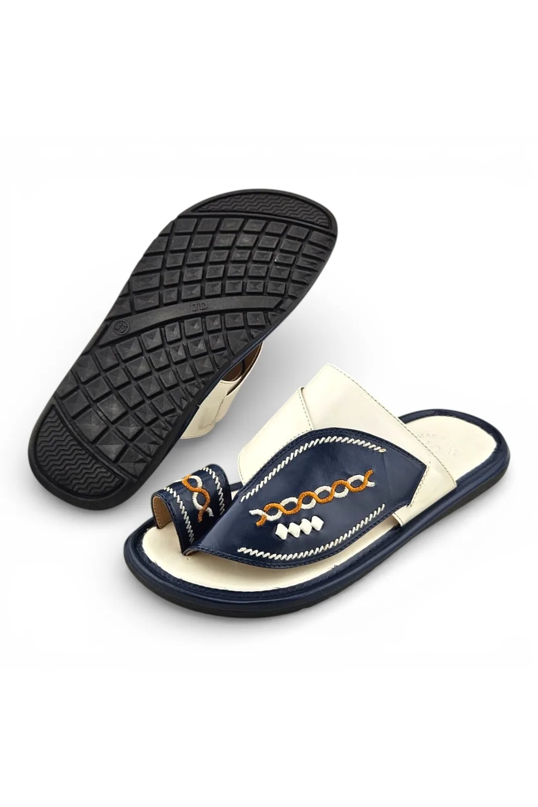 White / Navy Blue