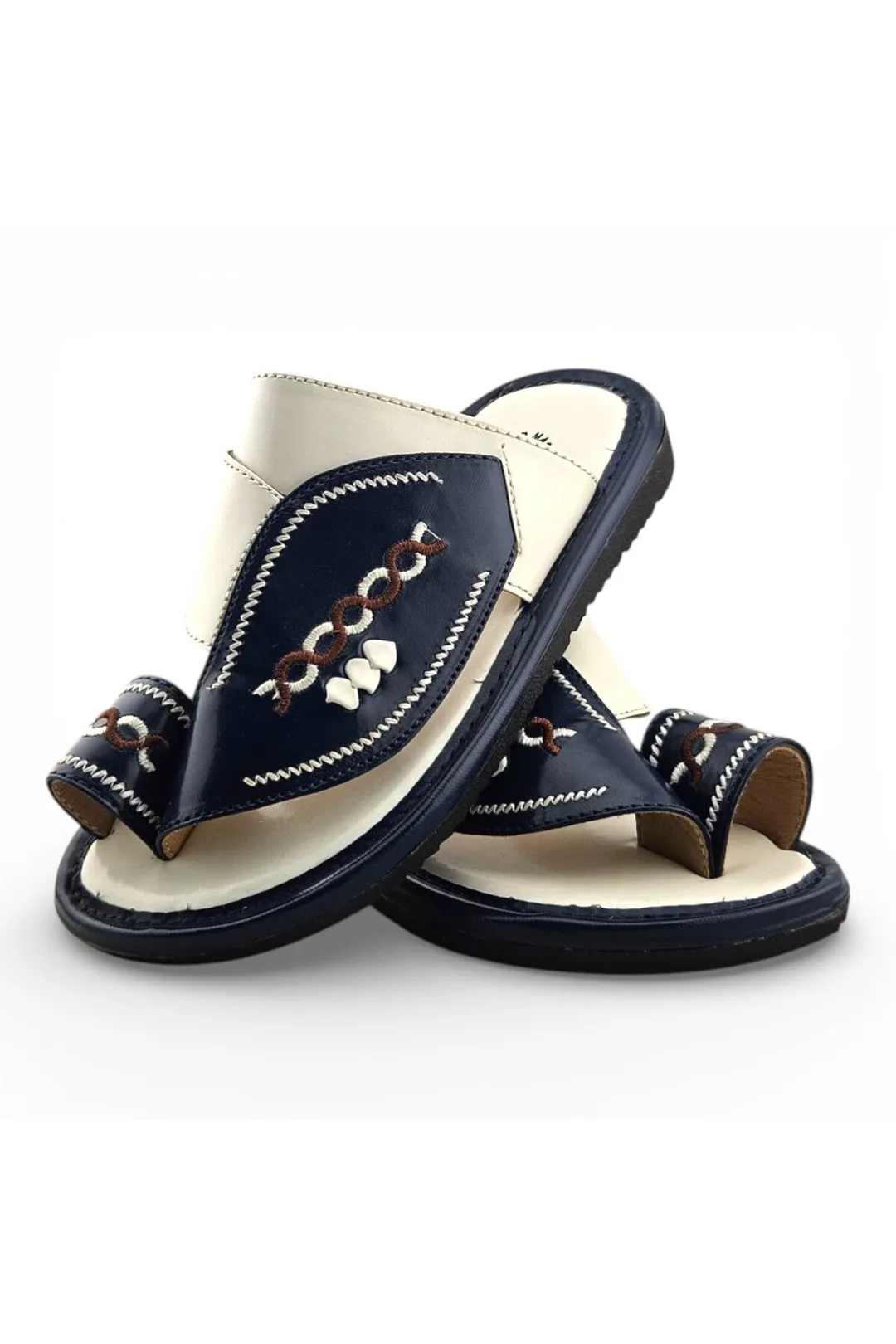 White / Navy Blue