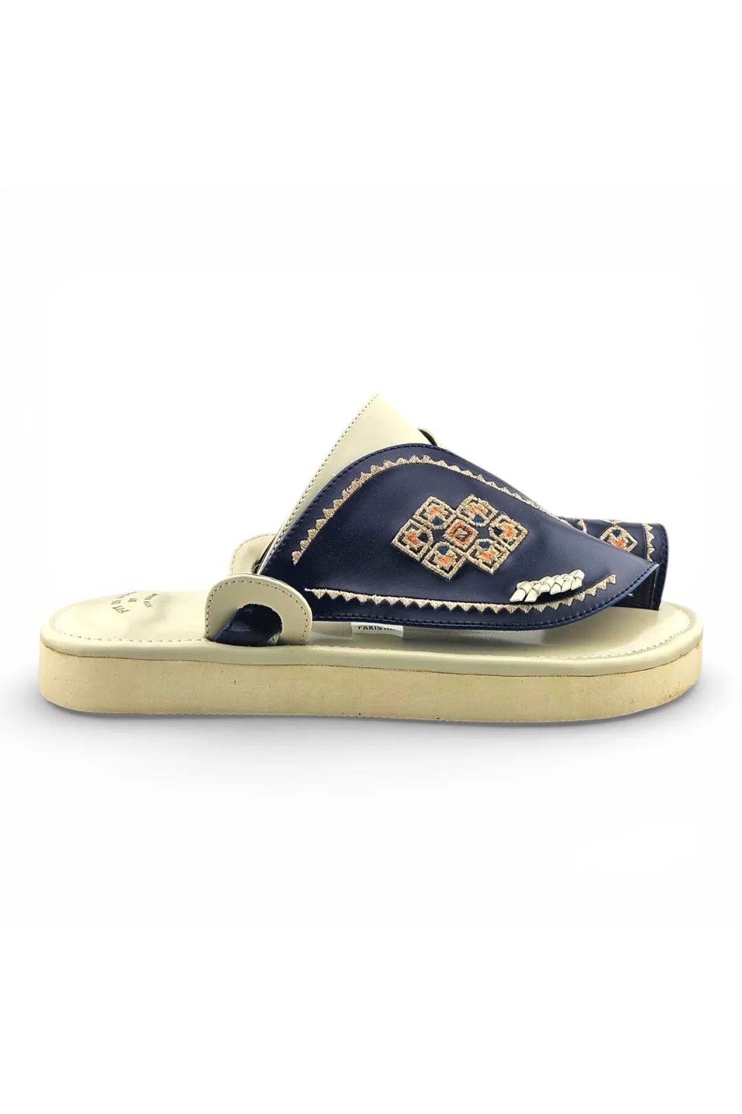 Beige / Navy Blue