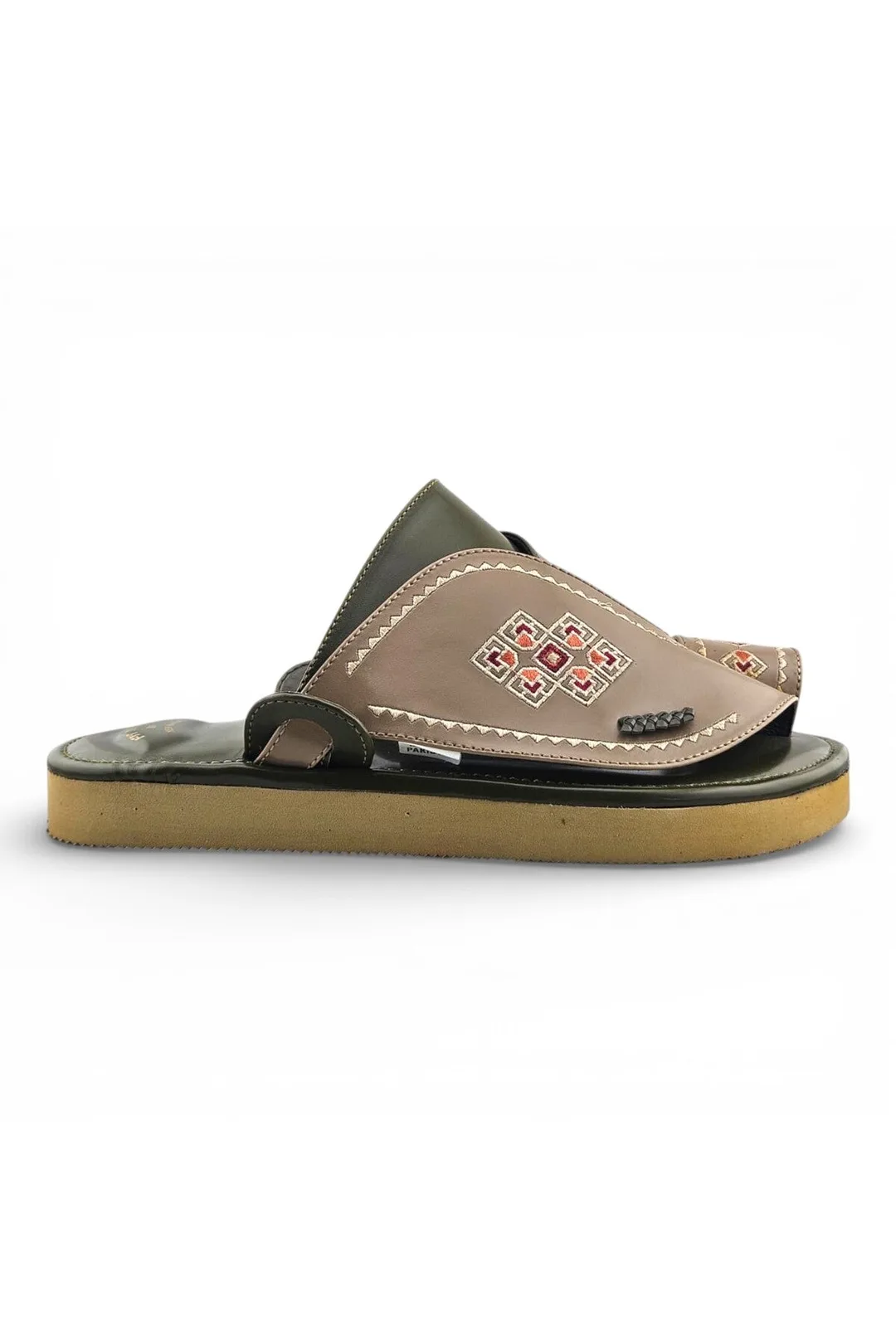 Biscuit / Olive Green