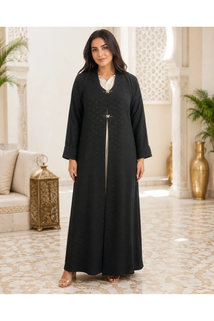 كافالي عباية جاكار منقوش | ABAYA-3432