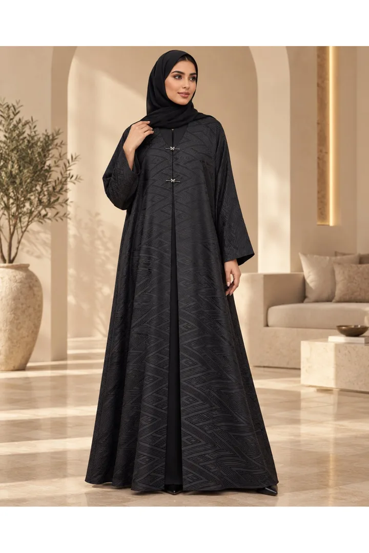 كافالي عباية جاكار هندسي | ABAYA-6125