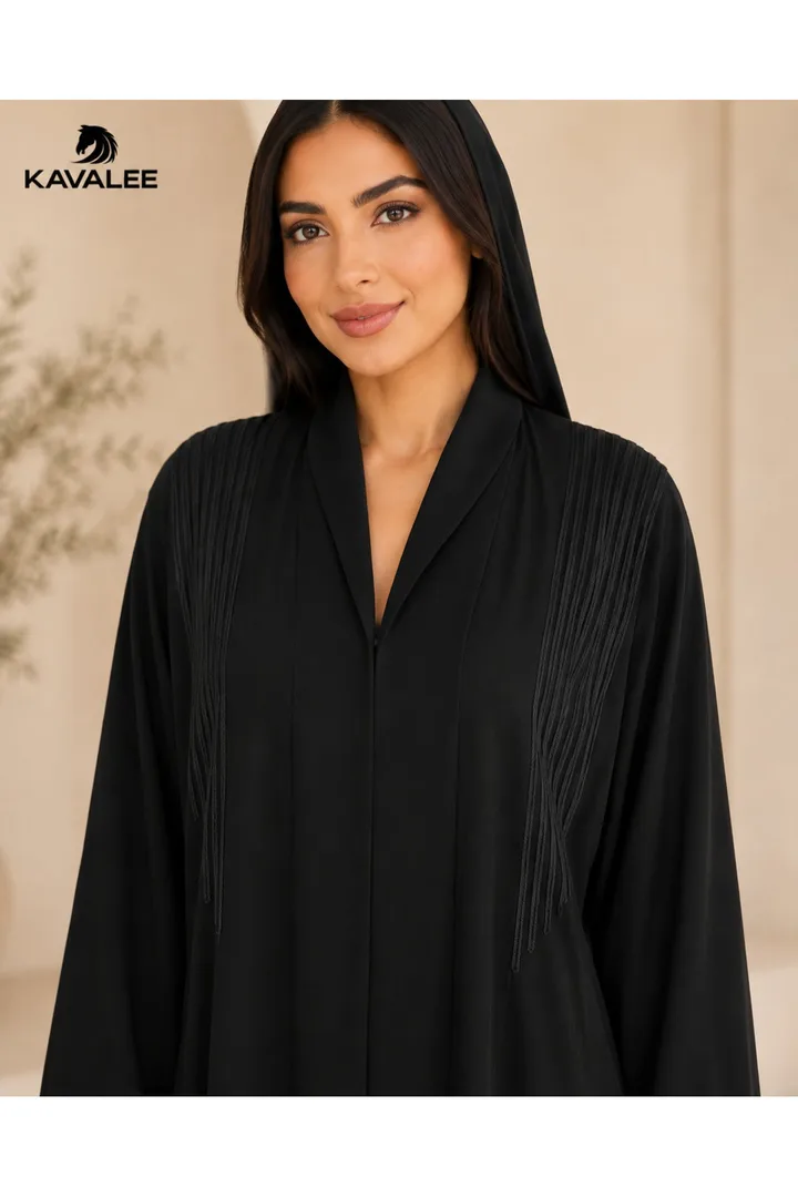 كافالي عباية بتفصيلة حبل على الكتف | ABAYA-13