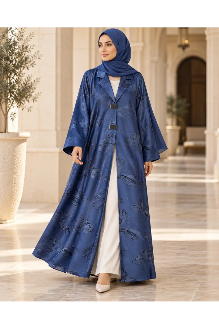 Kavalee Ginkgo Jacquard Abaya | ABAYA-5027
