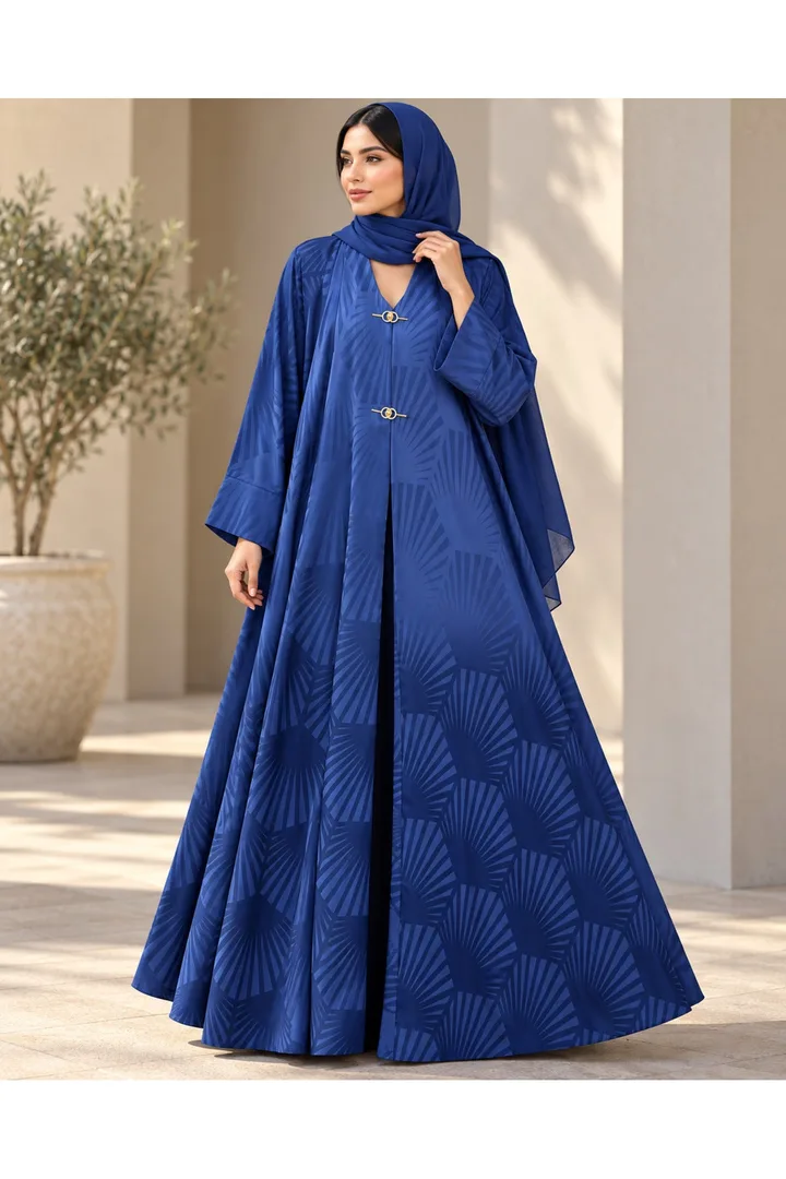 كافالي عباية جاكارد هندسي | ABAYA-6634