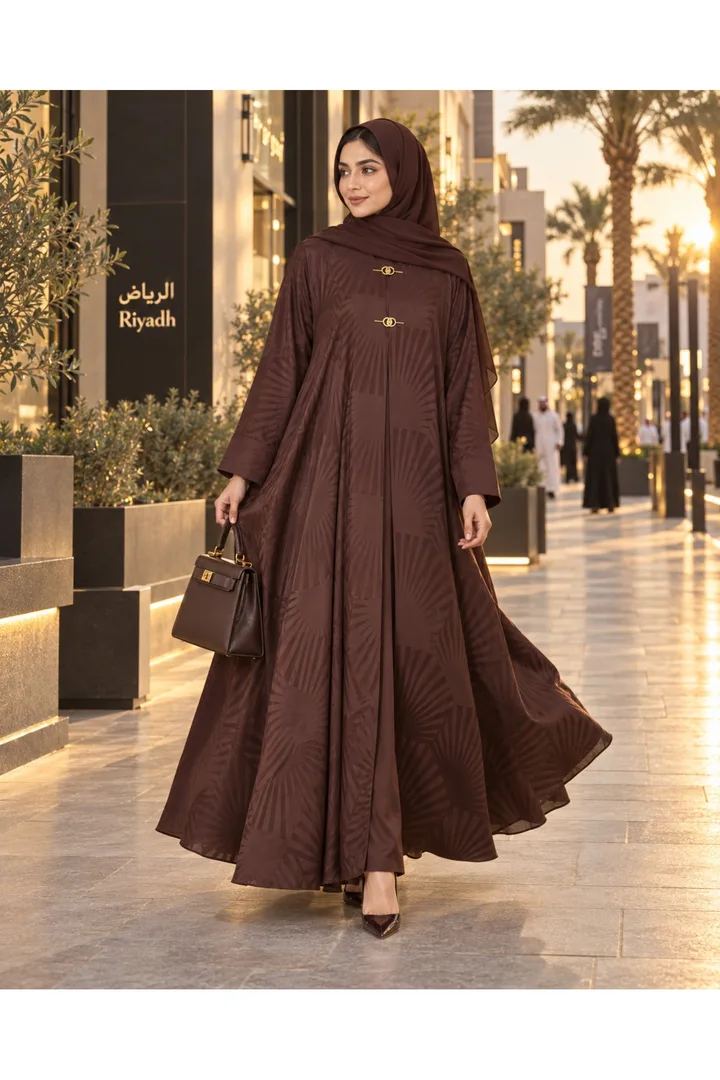كافالي عباية جاكارد هندسي | ABAYA-6634