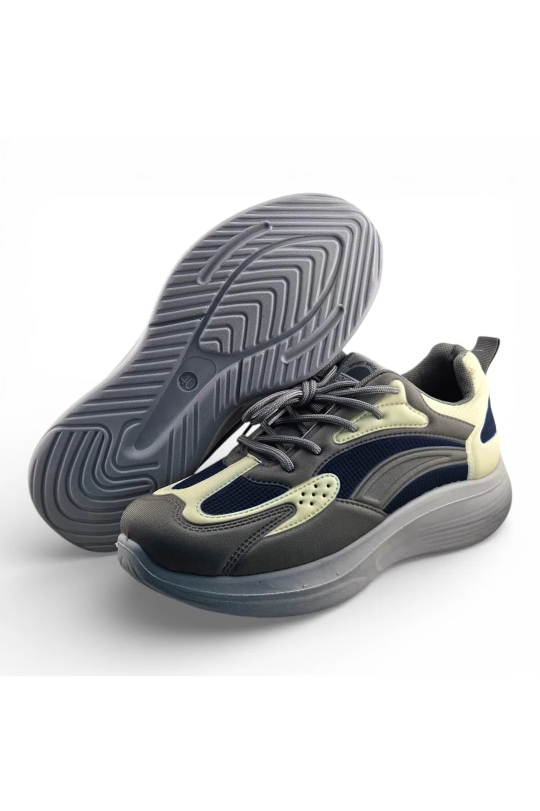 Navy Blue / Dark Grey / Off White