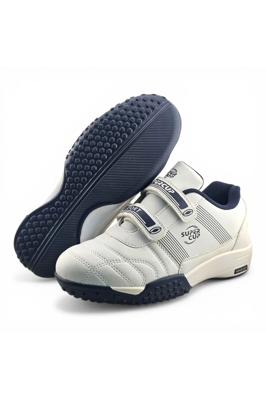 White / Navy Blue