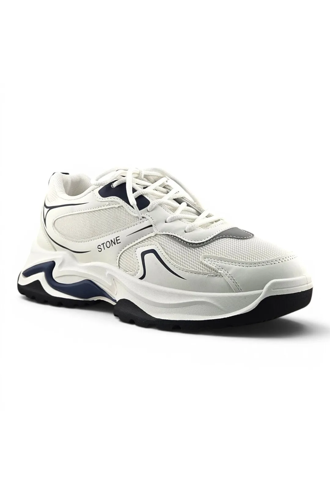 White / Navy Blue